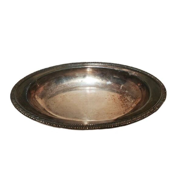 Simeon L. & George H. Rogers Co Vintage Serving Tray Bowl 12" Silver Plate Large - Picture 1 of 5